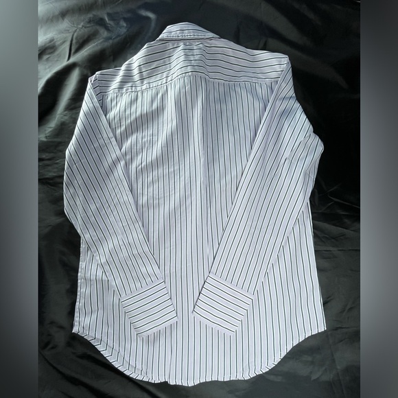 J.Crew Size 00 Garçon classic shirt in striped cotton poplin In Vintage Lilac - Picture 7 of 13